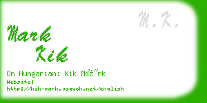 mark kik business card